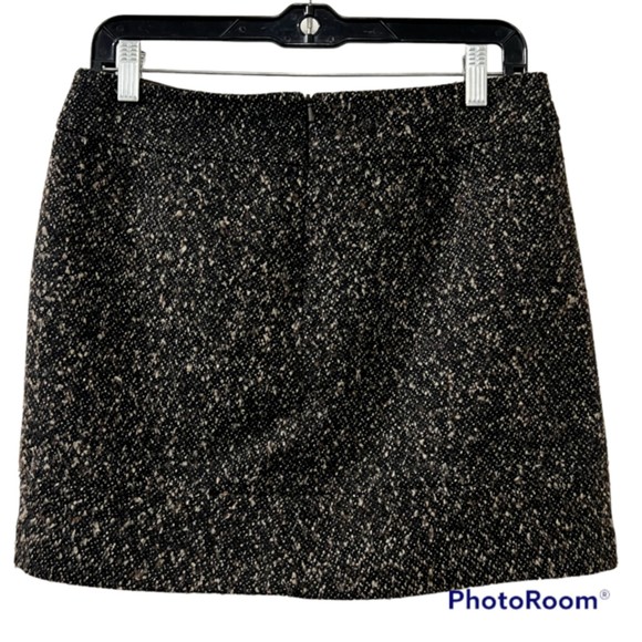 Dalia Collection Brown Preppy Wool Blend A Line Skirt Academia Size 4 - Picture 2 of 8